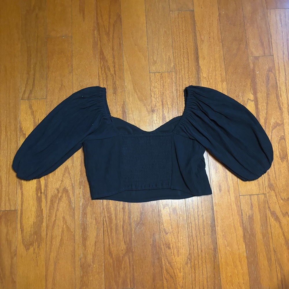 Abercrombie and Fitch black cropped top and pant set size S - Picture 5 of 8